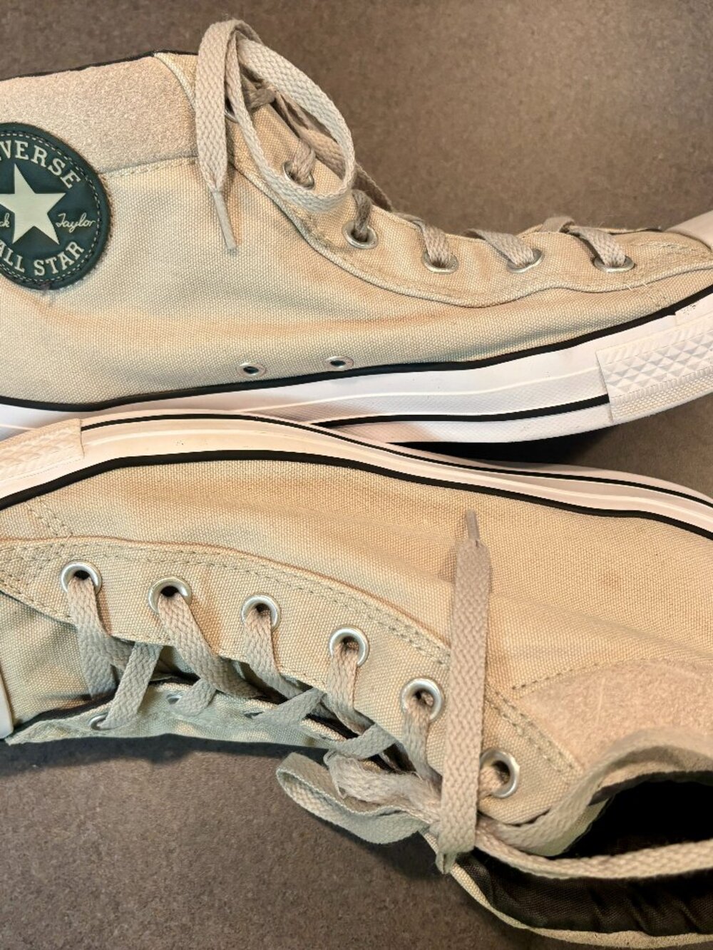 ~~Converse Chuck Taylor All Star Street Mid Shoes Mens 11/Womens 13 Beige  *****